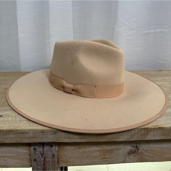 Lack of Color Ivory Rancher Wool Felt Hat Wide Brim Fedora Festival Size S /55cm - Picture 9 of 16